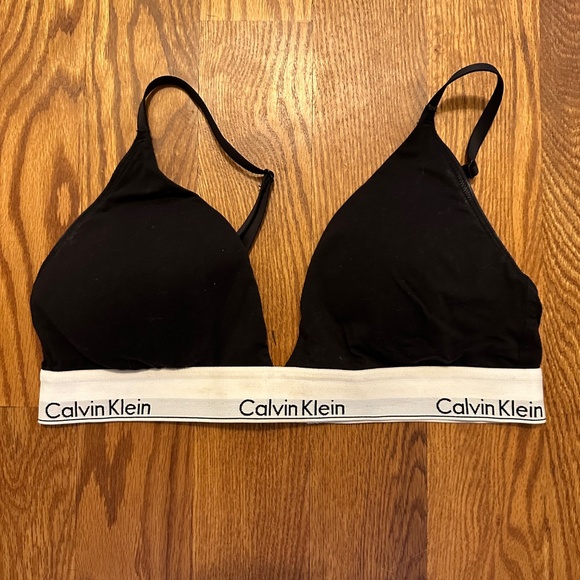 Calvin Klein Modern Cotton Lightly Lined Triangle Bralette - Picture 2 of 3